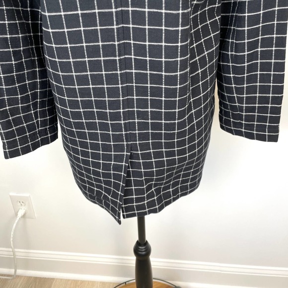 Madewell Waffleback Shaw Blazer In Windowpane Black White Size XXS New - Picture 12 of 16